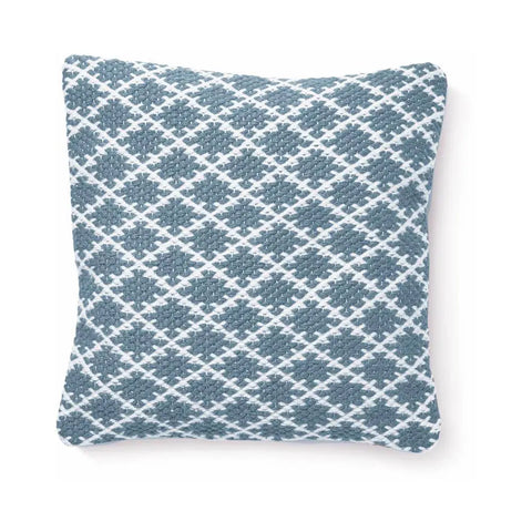 Trellis Design Woven Cushion - Denim Blue / 45X45 cm - Home Accessories