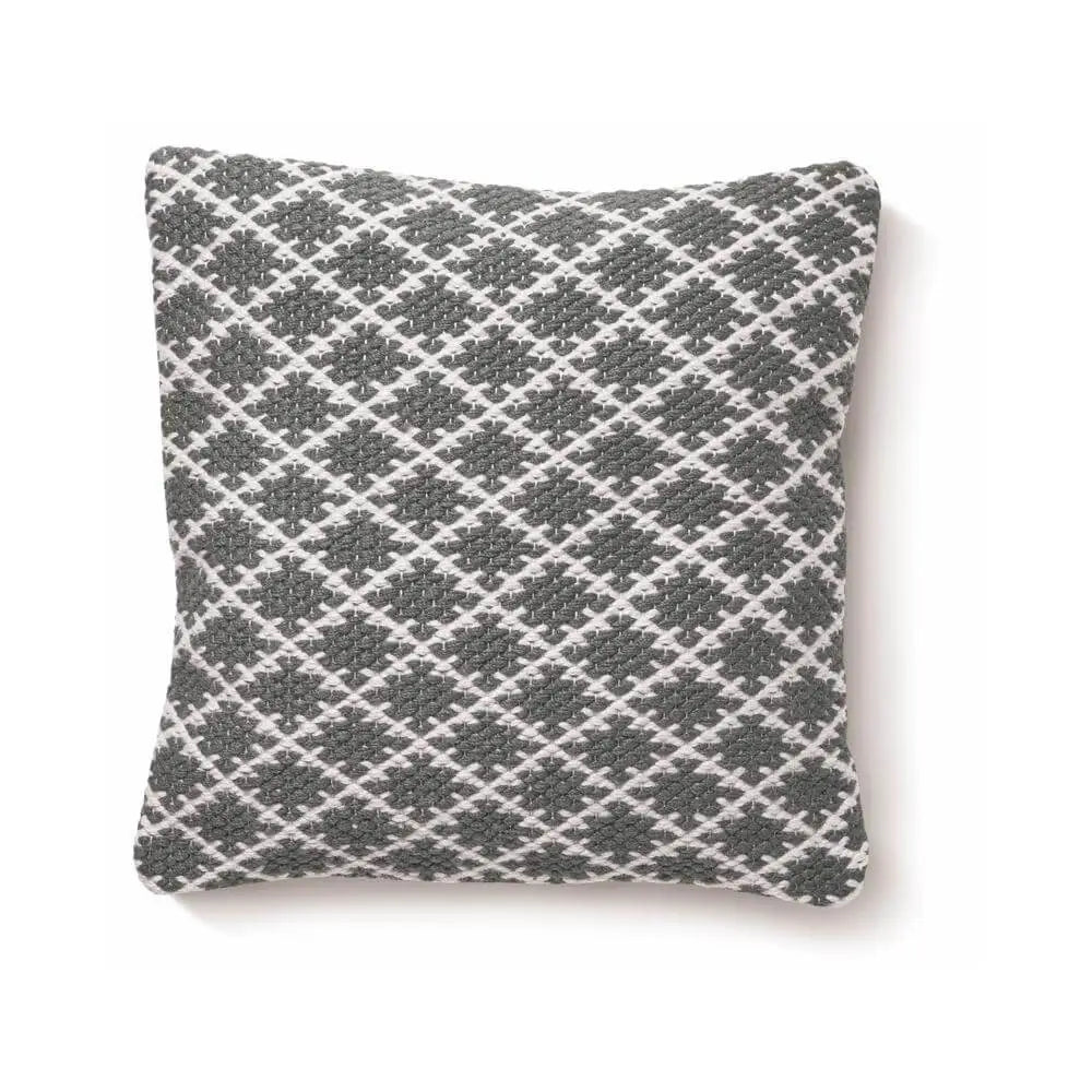 Trellis Design Woven Cushion - Warm Grey / 45X45 cm - Home Accessories