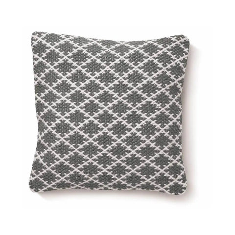 Trellis Design Woven Cushion - Warm Grey / 45X45 cm - Home Accessories