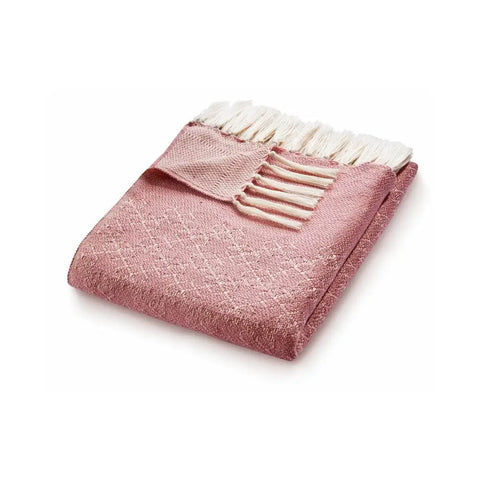 Trellis Design Woven Throw - Coral Pink - Home Accessories
