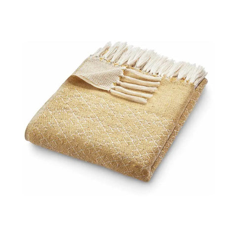Trellis Design Woven Throw - Gold - Home Accessories