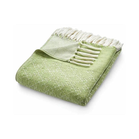 Trellis Design Woven Throw - Green - Home Accessories