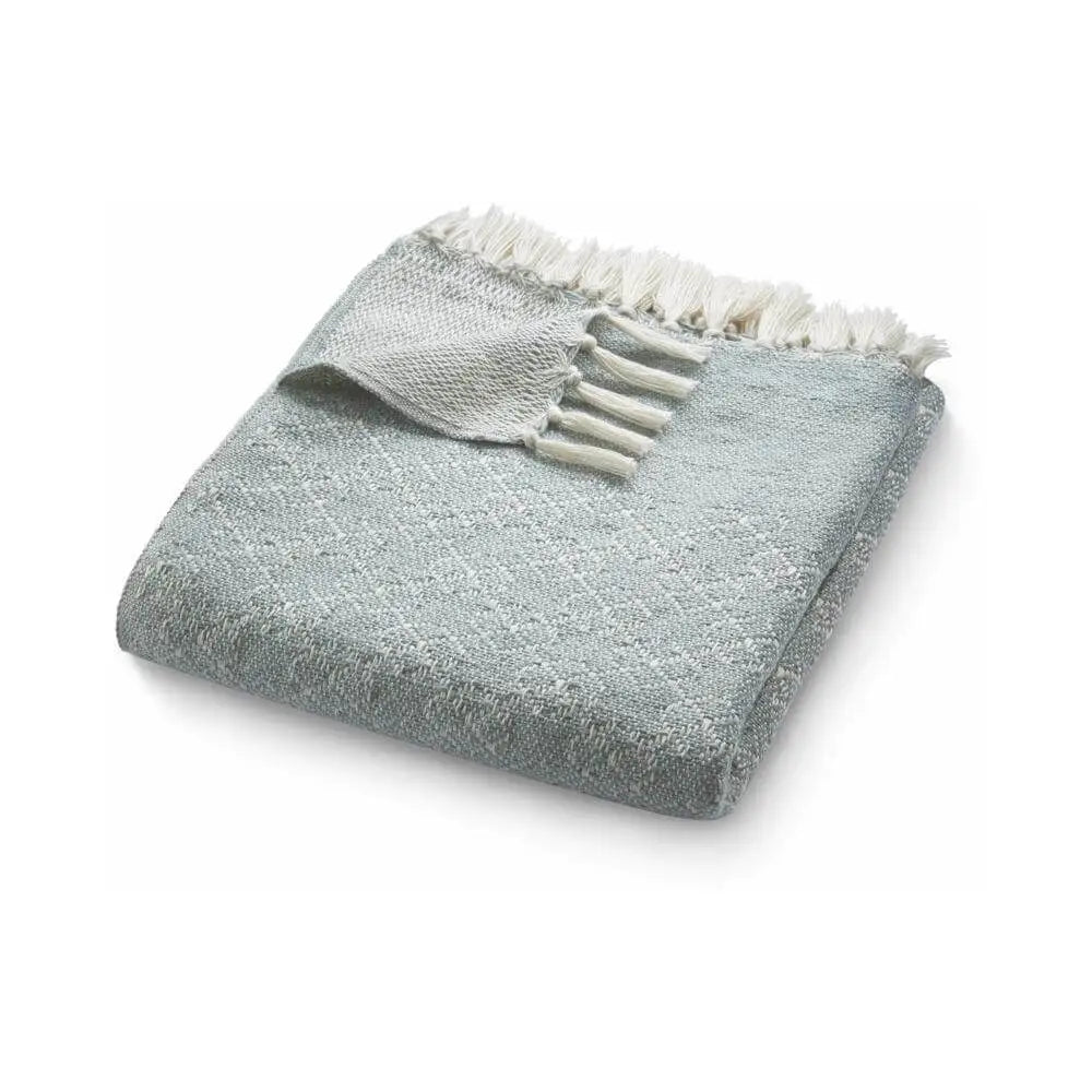 Trellis Design Woven Throw - Sky Grey - Home Accessories