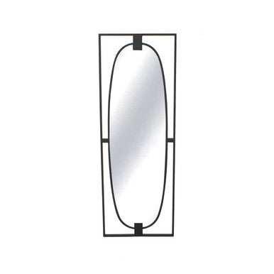 Trento Black Rectangular Wall Mirror