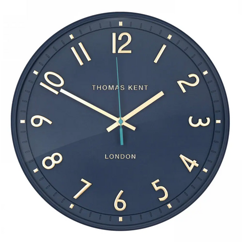 Tresco Round Wall Clock - Blue - clock