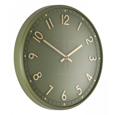 Tresco Round Wall Clock - Green - clock
