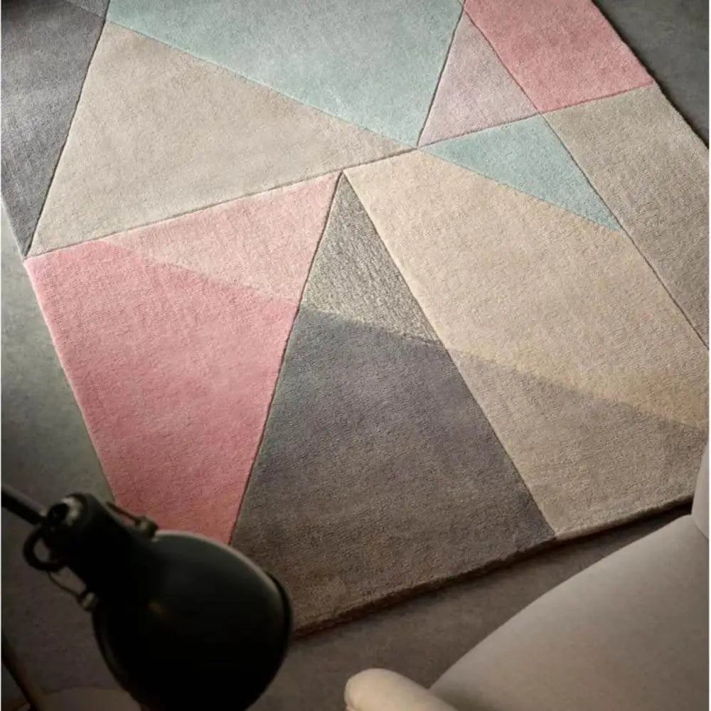 Trio Multi Pastel Geometric Rug - Rugs