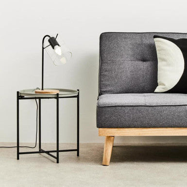 Trosa Side Table With Round Grey Top
