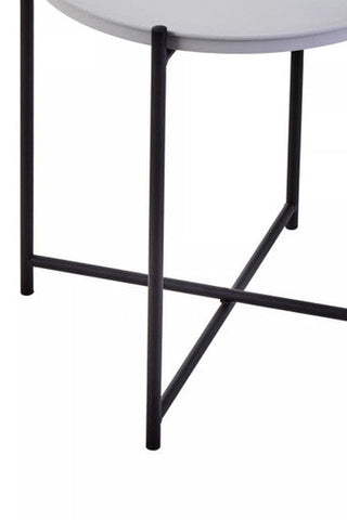 Trosa Side Table With Round Grey Top