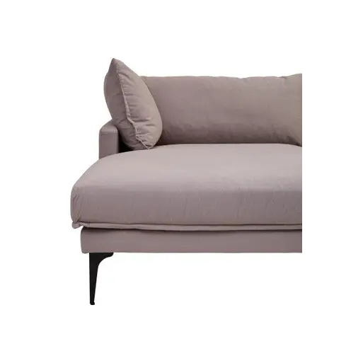 Troyes Grey Three Seat Left Chaise Sofa - Sofa