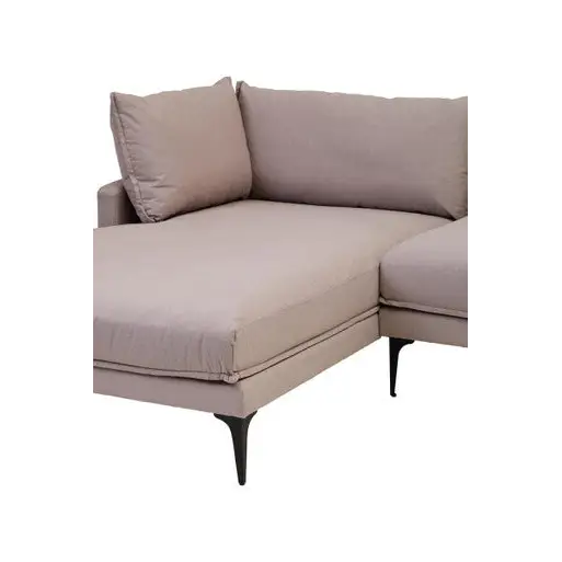 Troyes Grey Three Seat Left Chaise Sofa - Sofa