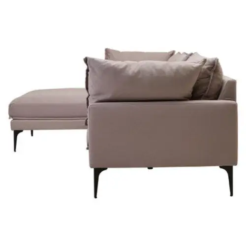 Troyes Grey Three Seat Left Chaise Sofa - Sofa