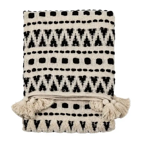 Tufted Aztec Throw 170cm x 130cm - throw