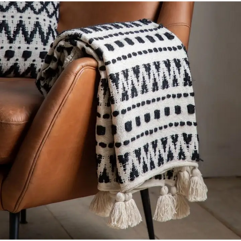 Tufted Aztec Throw 170cm x 130cm - throw
