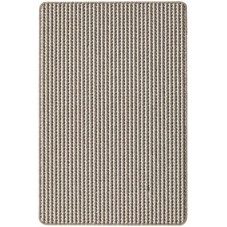 Twist Stripe Washable Mat and Runner Beige