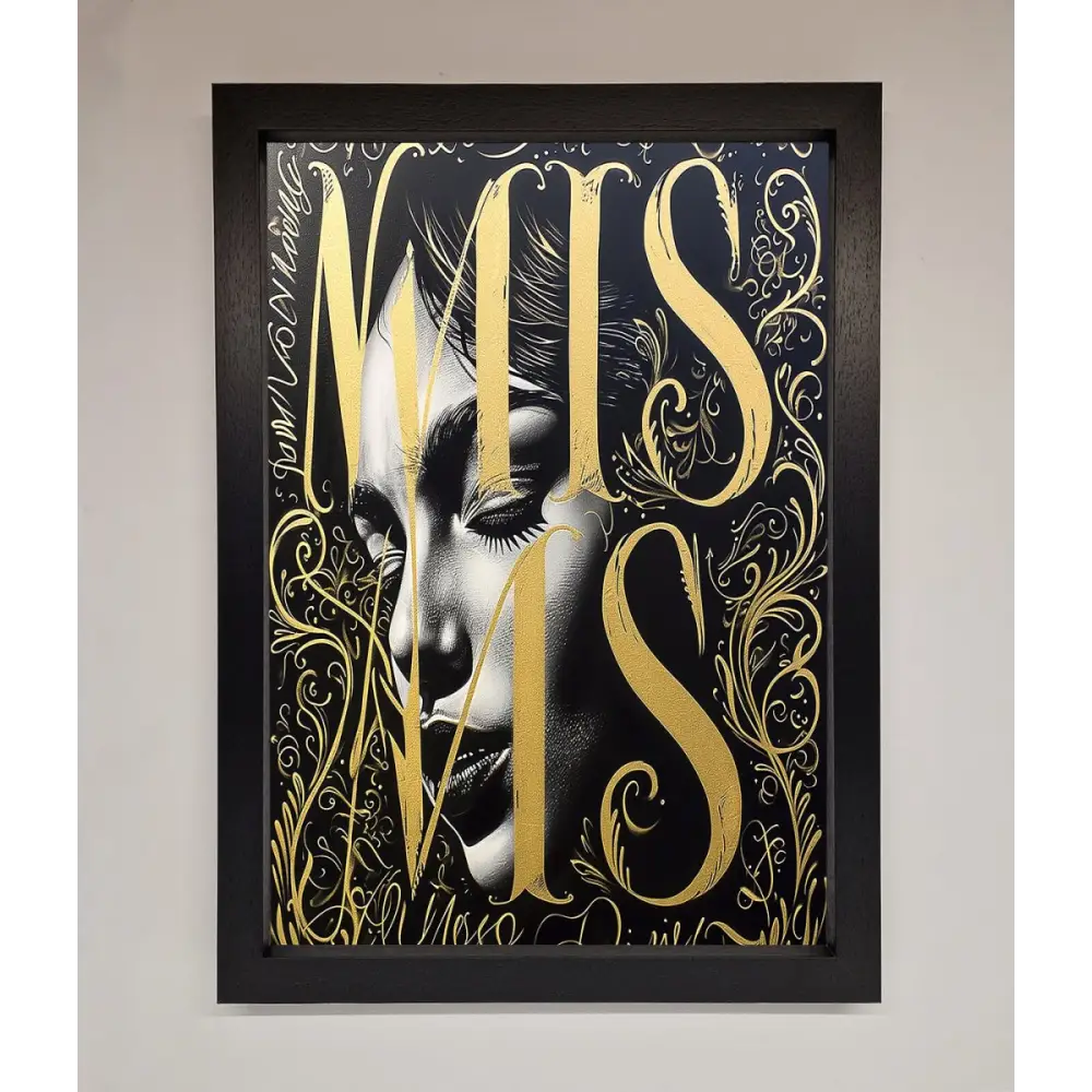 Typography Queen Framed Poster - A3 (29.7 x 42 cm) / Black - Framed Print