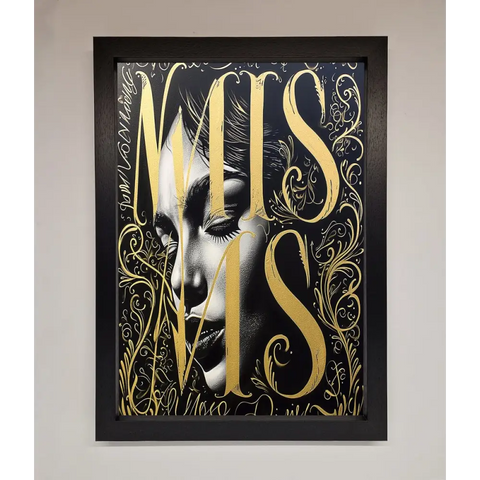 Typography Queen Framed Poster - A3 (29.7 x 42 cm) / Black - Framed Print