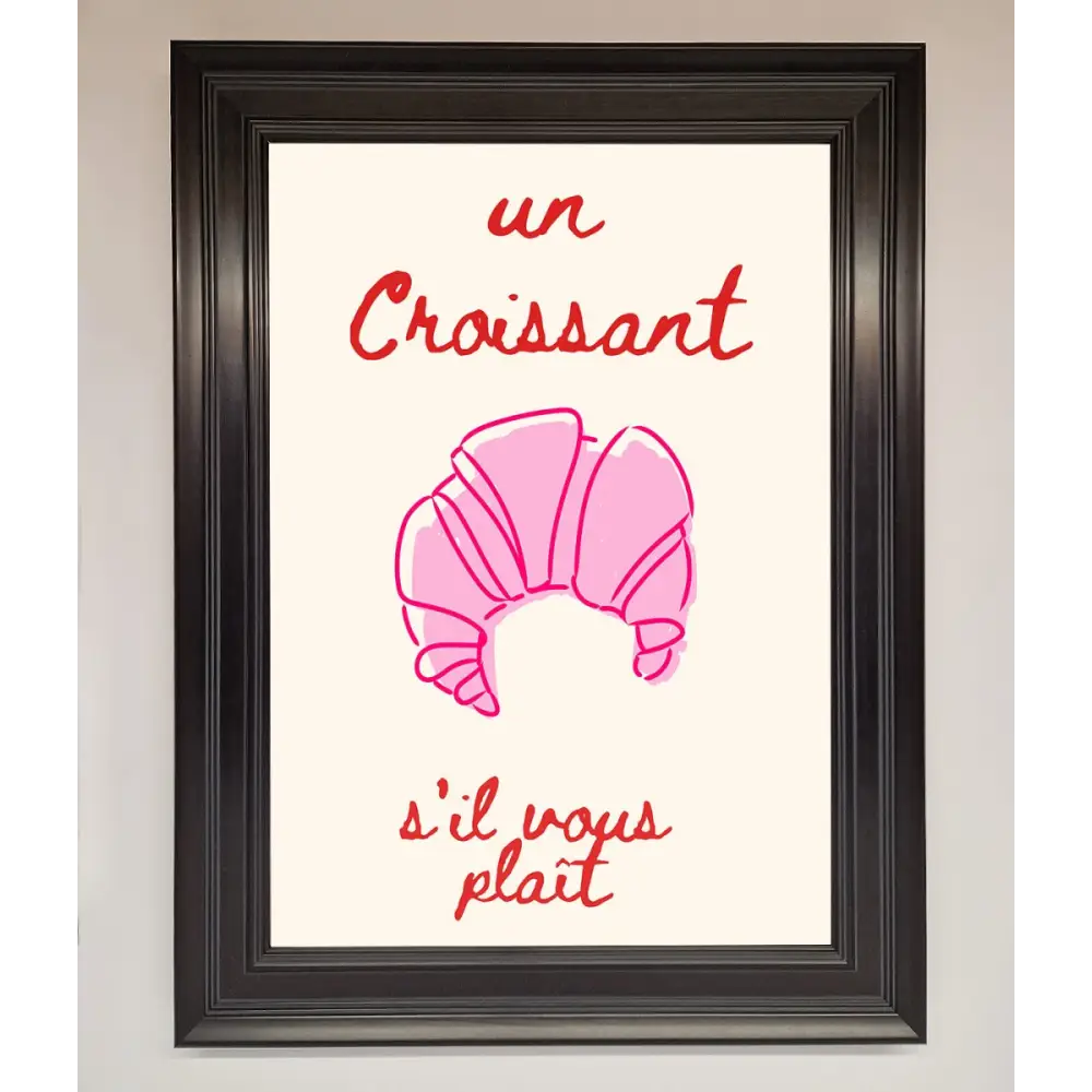 Un Croissant Framed Wall Art - A1 (59.4 x 84.1 cm) / Matt Black - Framed Print
