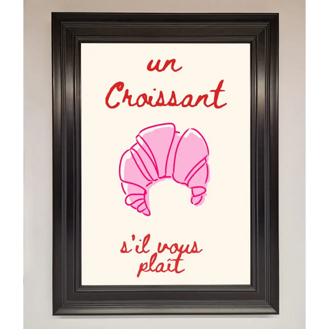 Un Croissant Framed Wall Art - A1 (59.4 x 84.1 cm) / Matt Black - Framed Print