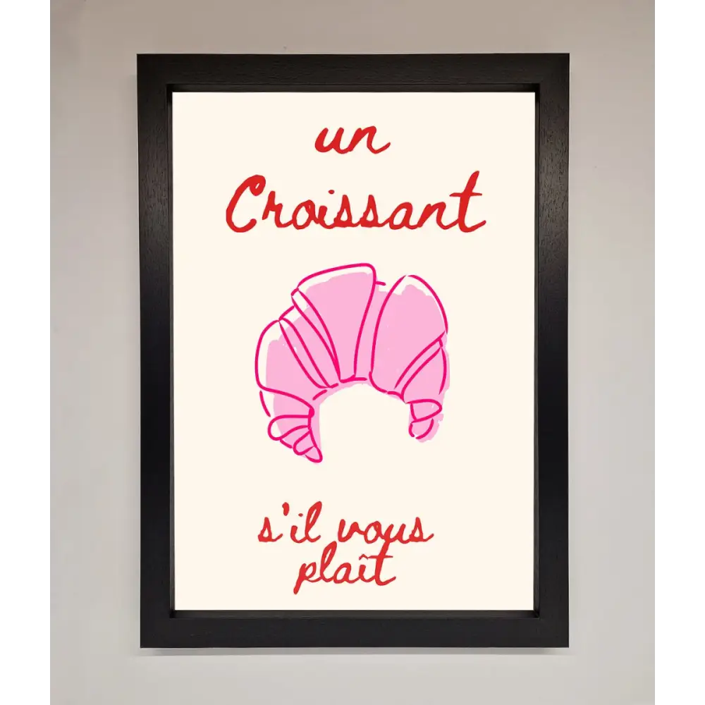 Un Croissant Framed Wall Art - A3 (29.7 x 42 cm) / Black - Framed Print