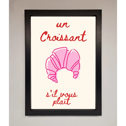 Un Croissant Framed Wall Art - A3 (29.7 x 42 cm) / Black - Framed Print