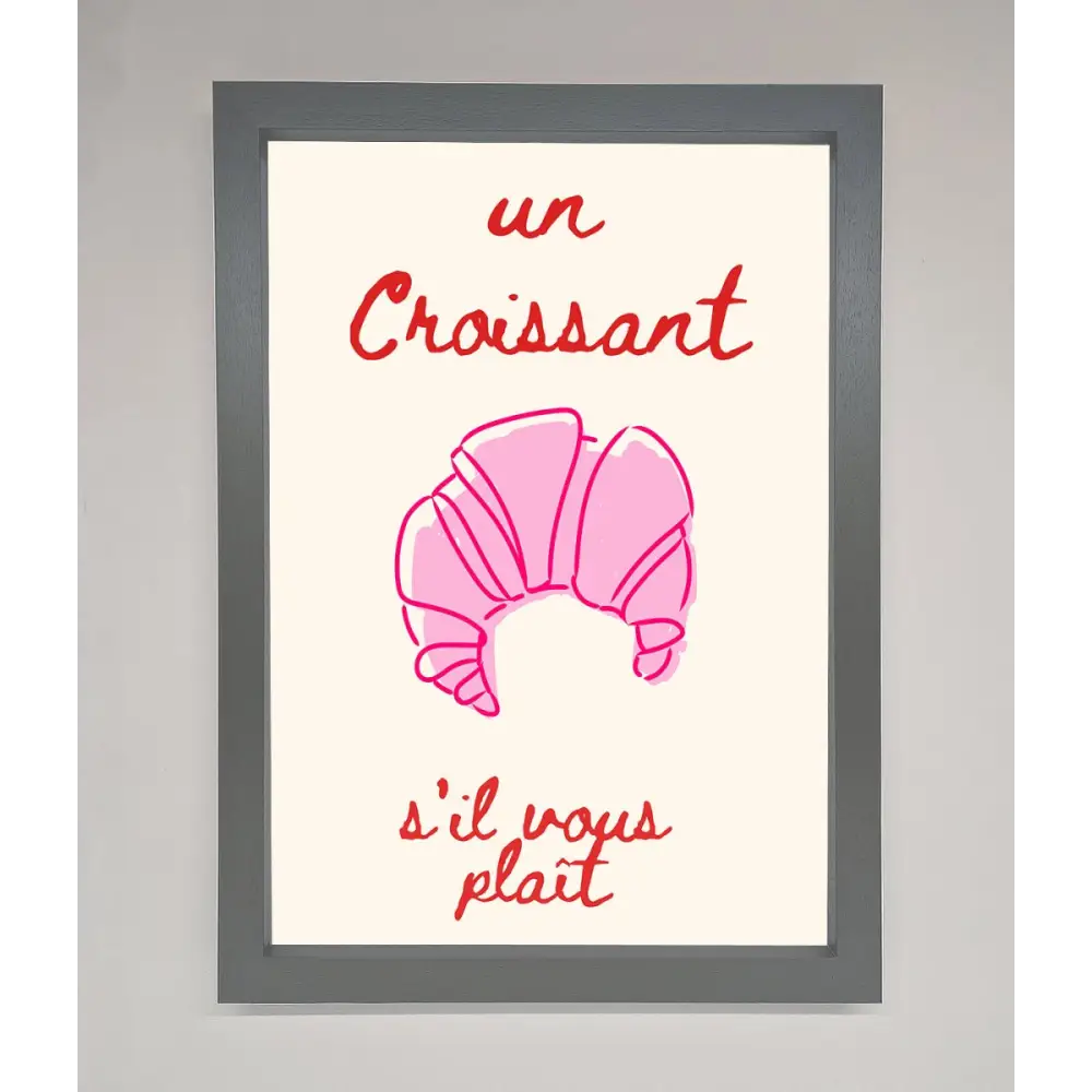 Un Croissant Framed Wall Art - A3 (29.7 x 42 cm) / Dark Grey - Framed Print