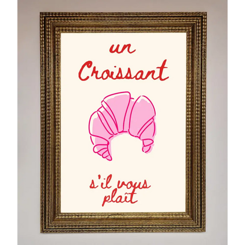 Un Croissant Framed Wall Art - A3 (29.7 x 42 cm) / Ornate Gold - Framed Print