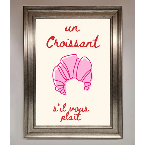 Un Croissant Framed Wall Art - A3 (29.7 x 42 cm) / Silver - Framed Print