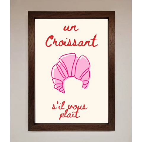 Un Croissant Framed Wall Art - A3 (29.7 x 42 cm) / Walnut - Framed Print