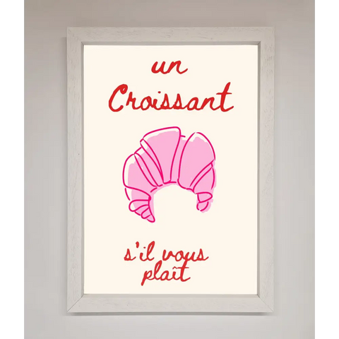 Un Croissant Framed Wall Art - A3 (29.7 x 42 cm) / White - Framed Print