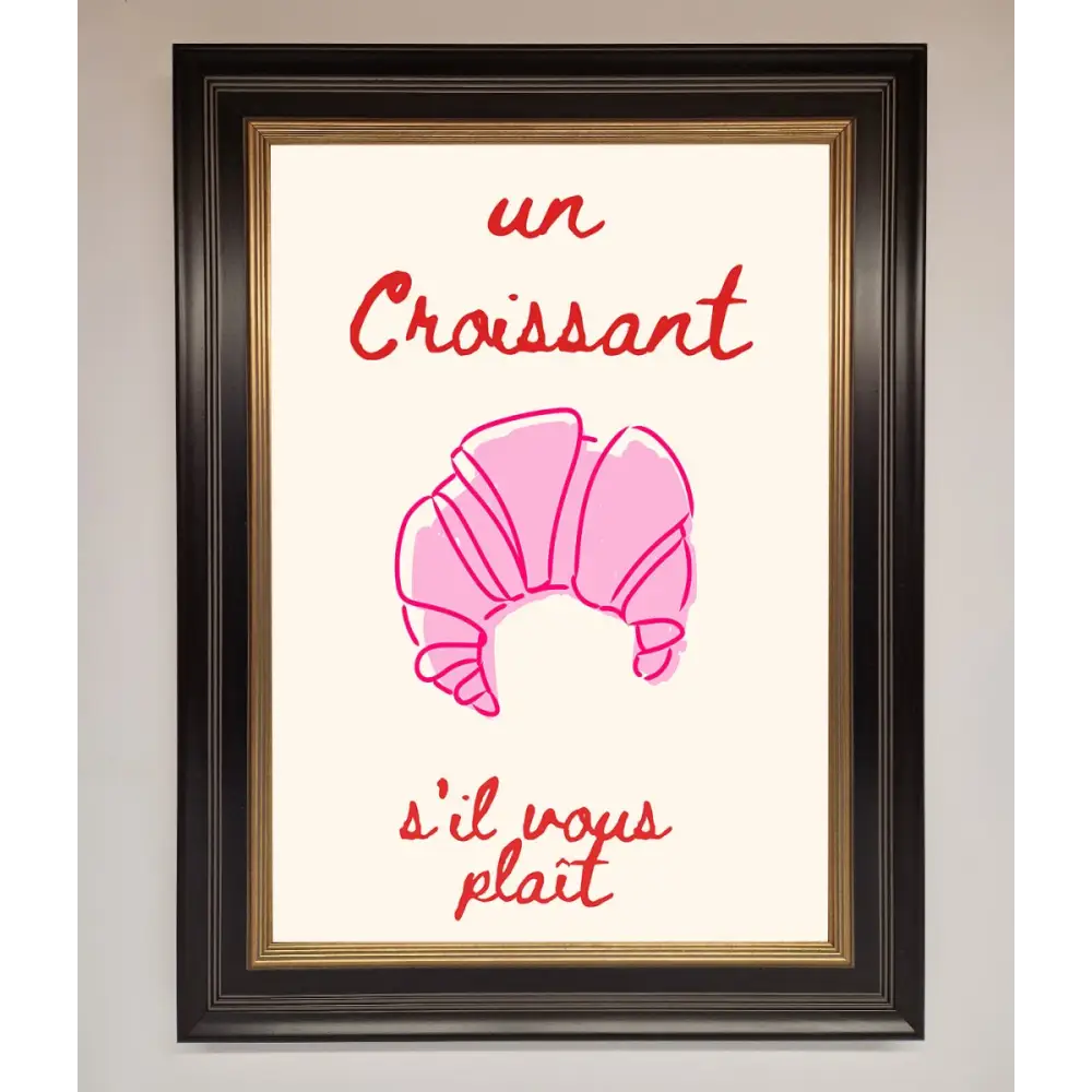 Un Croissant Framed Wall Art - B0 (100 x 141 cm) / Black Gold - Framed Print