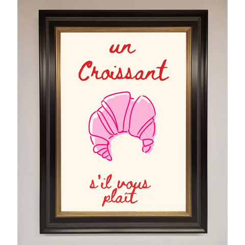 Un Croissant Framed Wall Art - B0 (100 x 141 cm) / Black Gold - Framed Print