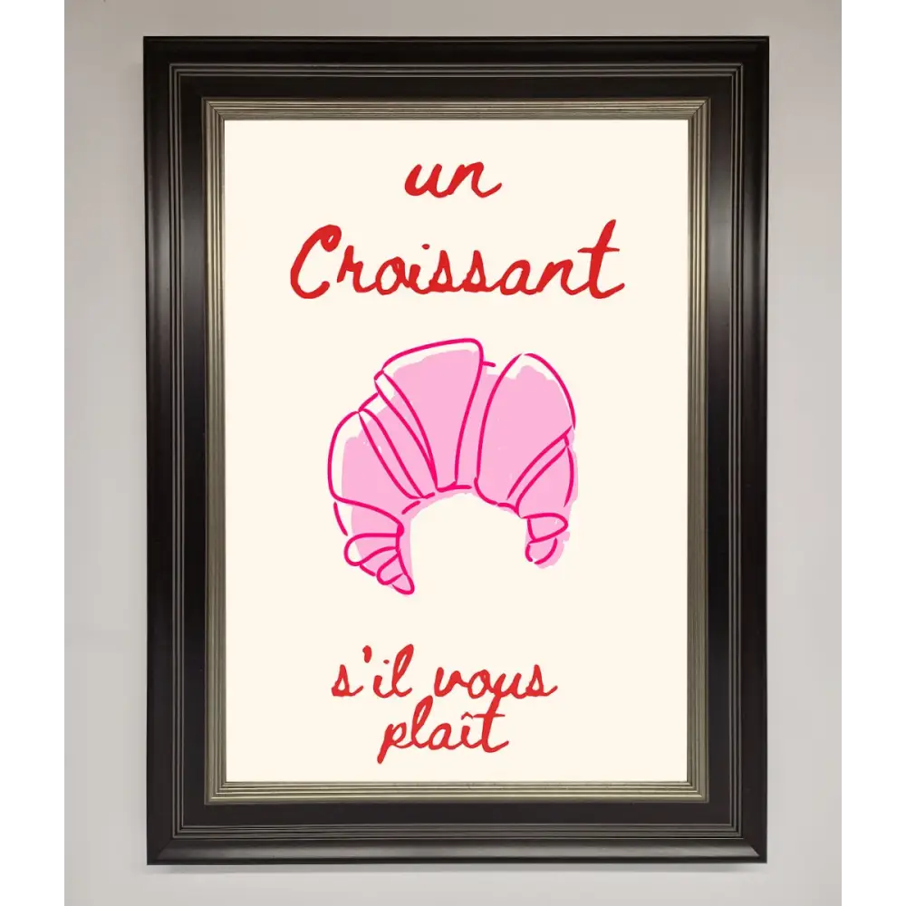 Un Croissant Framed Wall Art - B0 (100 x 141 cm) / Black Silver - Framed Print