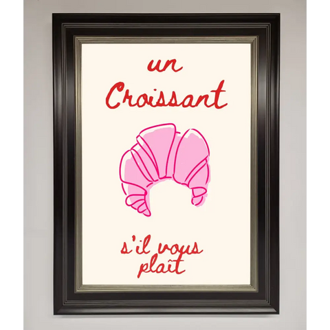 Un Croissant Framed Wall Art - B0 (100 x 141 cm) / Black Silver - Framed Print
