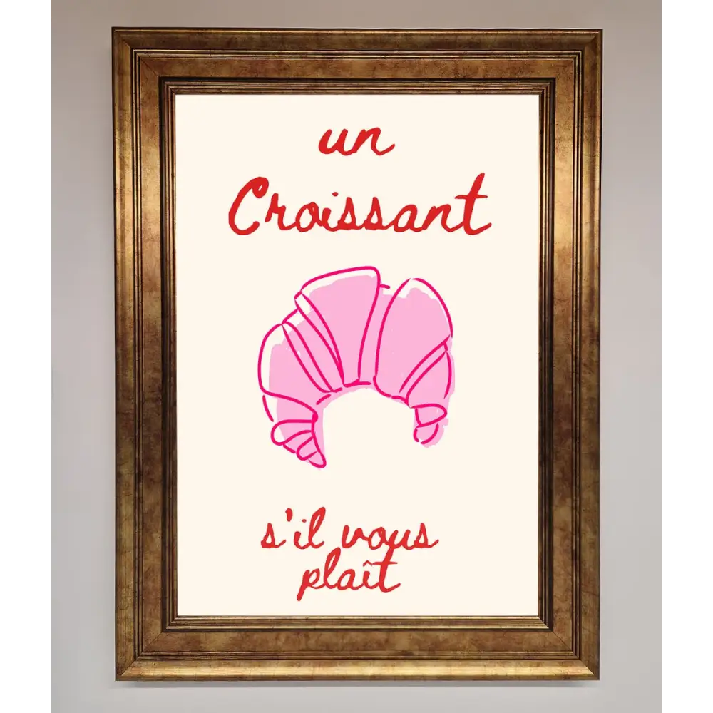 Un Croissant Framed Wall Art - B0 (100 x 141 cm) / Bronze - Framed Print