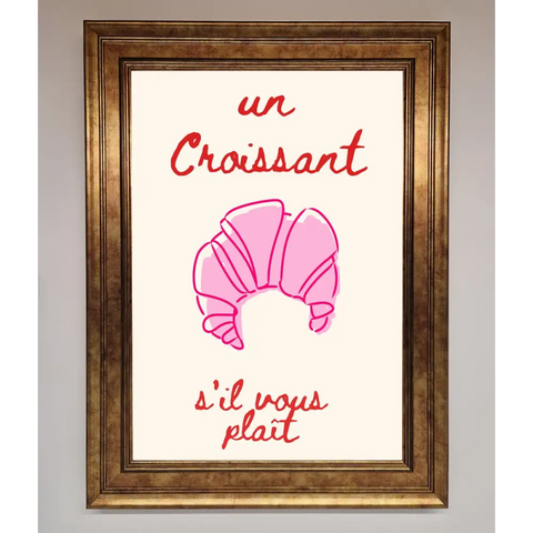 Un Croissant Framed Wall Art - B0 (100 x 141 cm) / Bronze - Framed Print