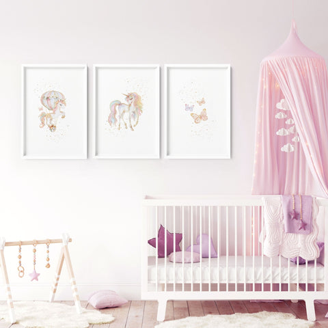 Unicorn Wall Art | Set of 3 wall art prints