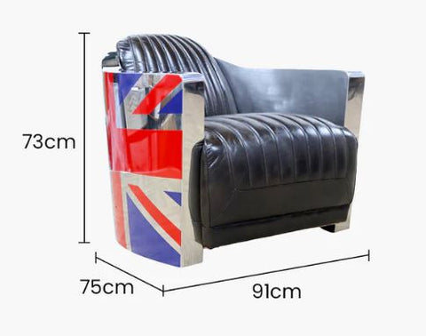 Union Jack Vintage Alloy Tub Chair