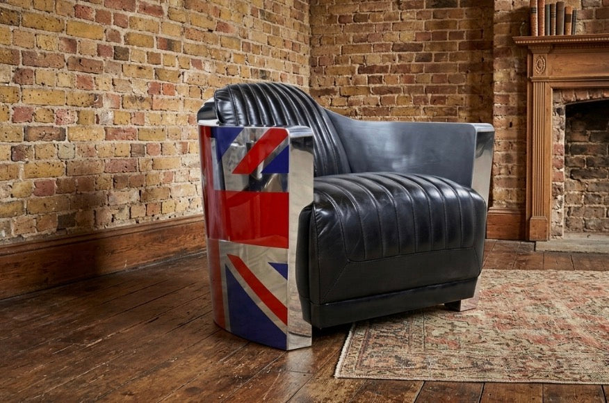 Union Jack Vintage Alloy Tub Chair