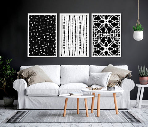 Beach theme decorations | Set of 3 framed wall art