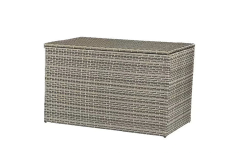 Gray woven rattan cushion box with matching lid waterproof storage box L.113 W.76 H.70cm