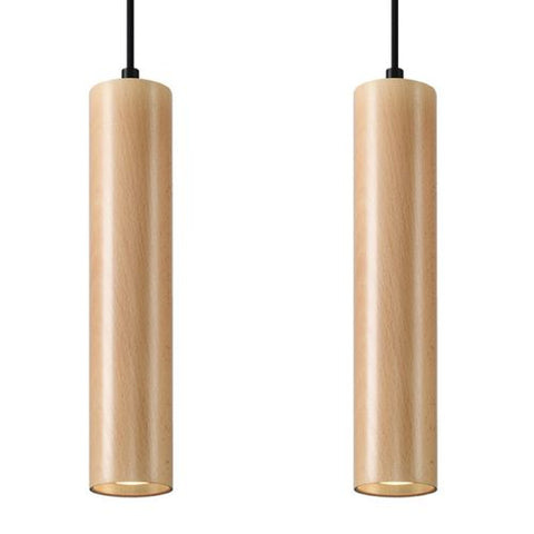 Pendant lamp wood Lino Scandinavian Design GU10