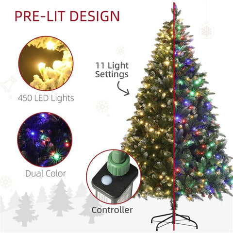 7 Ft Christmas tree | Artificial with LED lights | Green