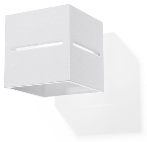 Wall Lamp LOBO White Up/Down Square Shape Modern Loft Design G9