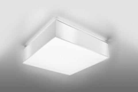 Ceiling Lamp HORUS 35 White Square Shape Loft Design LED E27