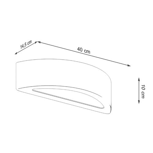 Wall lamp concrete, glass Atena modern Design E27