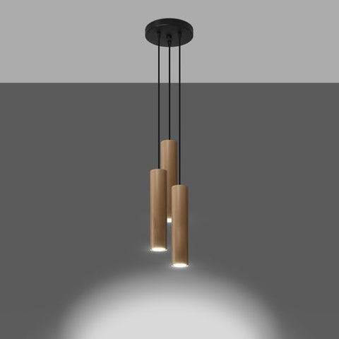 Pendant lamp wood Lino Scandinavian Design GU10