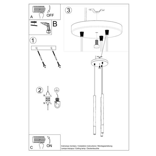 Pendant lamp steel Mozaica modern Design G9