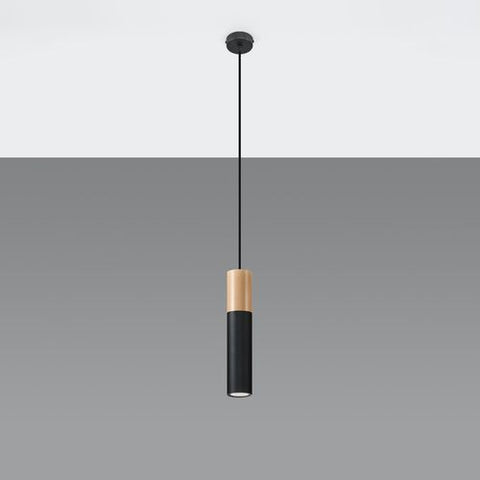 Pendant lamp steel, wood Pablo modern Design GU10