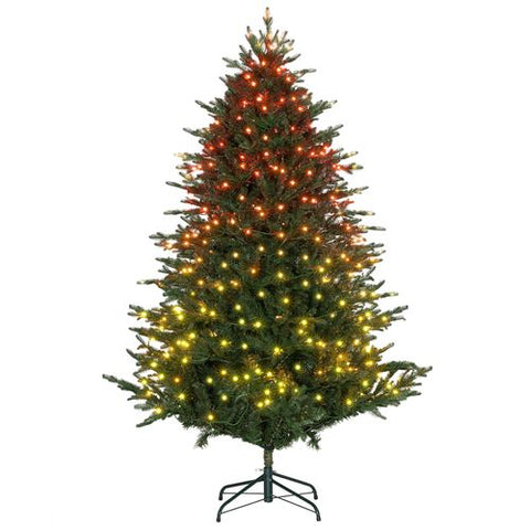 HOMCOM 1.8m Prelit Artificial Christmas Tree w/ Lights for Party Decoration